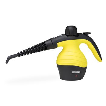 Limpiador A Vapor Compacto Nv60 H.koenig,  1000w, 4.2 Bares, Capacidad De Agua De 350 Ml, Plastico, Amarillo