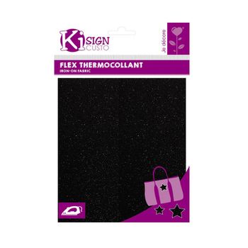 Vinilo Flexible Con Brillo - Negro - 15 X 20 Cm