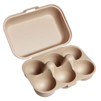Caja 6 Huevos Bioplástico Beige