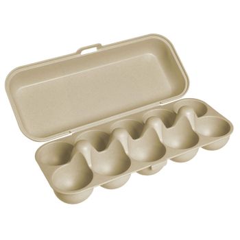 Caja 10 Huevos Bioplástico Beige