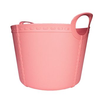 Cubo De Plástico Con Asas Rosa 25 Litros