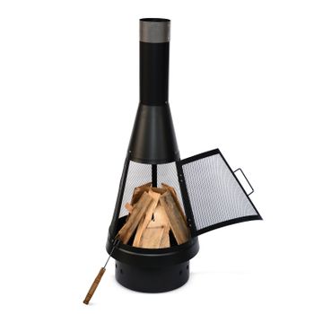 Chimenea De Brasero Exterior, Negro