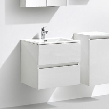 Mueble Bajo Lavabo Blanco 2 Puertas Con 1 Estantería - L60 Cm - L