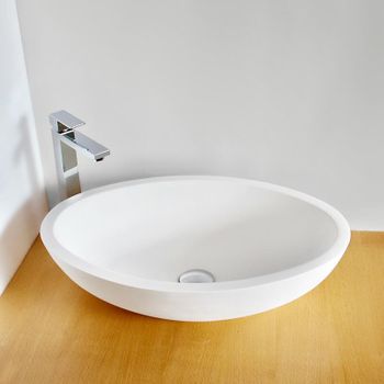 Lavabo Sobre Encimera Oval Solid Surface Ellio