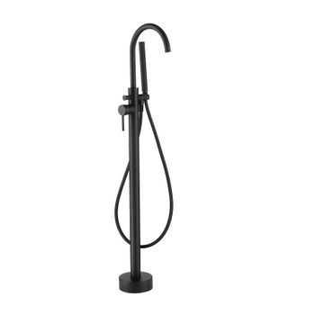 Grifo CASCADA empotrado CALVIN para lavabo/bañera negro mate