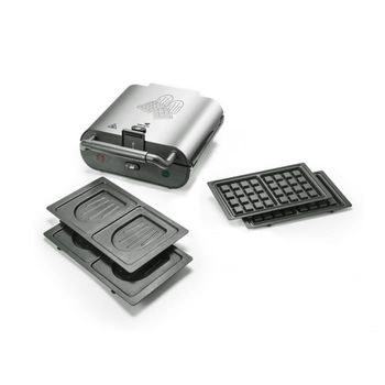 Sandwichera Para Gofres 2en1 Silver Duo Waffles 800w Senya