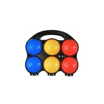 Jogo de petanca set 6 bolas 6 cm aço cromado – Distria.com