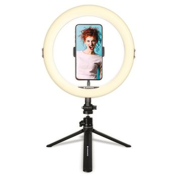 Agfaphoto Aro De Luz Realiview Arl11 Con Trípode - Luz Led Para Teléfono, Fotos, Selfies, Vídeos, Youtube, Maquillaje, Tiktok