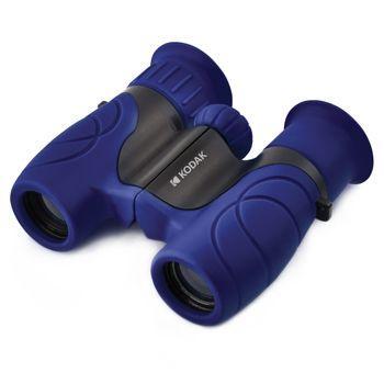 Kodak Children's Binocular Bcs100 - Prismáticos Compactos Para Ergonómico, Goma Blanda, 8 Aumentos - Azul, Correa Y Un Correa Y Funda De Transporte Incluidas