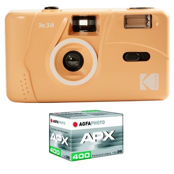 Kodak - Cámara Recargable Kodak M38-35mm, Objetivo De Alta Calidad, Flash Incorporado, Pila Aa