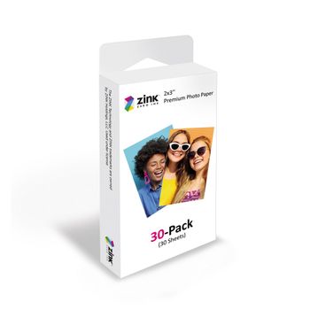 Zink Pack De 30 Papeles Autoadhesivos 75x50mm - Impresiones Instantáneas De Alta Calidad, Colores Vivos Y Sin Tinta - Compatibles Con Cámaras Kodak, Agfa, Hp, Polaroid