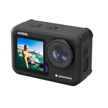 Cámara Deportiva Agfa Photo Ac9500 - Videos 4k, Fotos De 16mp, Doble Pantalla, Gran Angular De 170°, Wifi - Negro