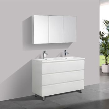 Mueble Lavabo + Lavabo 120 Cm Montado - Blanco Verona