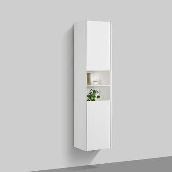 Armario De Baño Auxiliar Palio 170 Cm, Blanco Mate