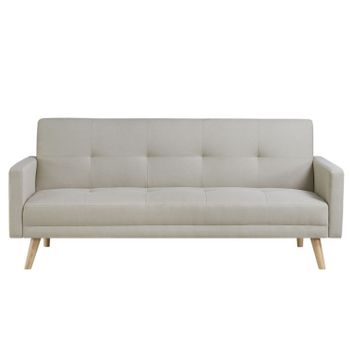 Sofa 2 Plazas Ambar En Tela Antimanchas 155x90x105 Cm Color Beige con  Ofertas en Carrefour