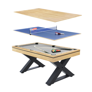 Mesa Multi-juegos De Madera Para Ping-pong Y Billar Texas