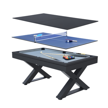 Mesa Multijuegos (5 Juegos En 1) - Billar, Airhockey, Ping-pong