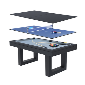 Mesa Multijuegos 3 en 1 CON BILLAR Y PING PONG white edition. OFERTAS