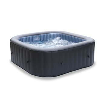 Spa Hinchable Cuadrado 185cm 6 Plazas Antracita - Tekapo 6 Con