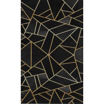 Alfombra De Interior Grafic 120 X 180 Cm - Negro