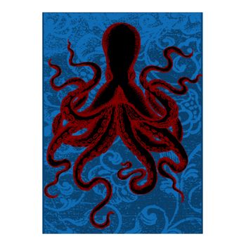 Curiosity - Póster De Firma - Póster De Pared - Formato Retrato - Papel Bellas Artes 270g - Diseño Pulpo 2 - 40x60cm