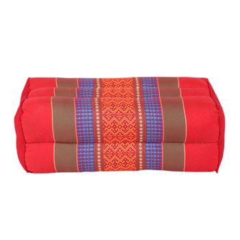 Standard - Cojín Zafu Estándar Para Yoga Y Meditación - Kapok 100% Natural De Alta Densidad - Comodidad Y Firmeza - Estabilidad Del Asiento - Naranja Roja - X1