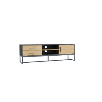 Conjunto De Muebles, Set De Muebles De Entrada, Salón Comedor, Mueble  Auxiliar, Color Estructura Gris Y Color Puertas Y Cajones Roble-  Buffet-zapatero con Ofertas en Carrefour