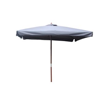 Parasol Cudrado De Madera 3x3 M Gris Palawan