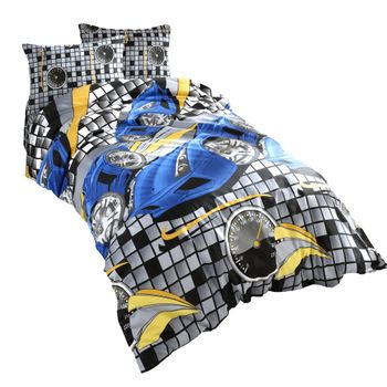 Juego De Cama Speed 140 X 200 Cm - Azul