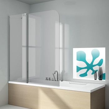 Mampara de Bañera Abatible con Bisagra Cristal 6 MM 120x140cm – Aica  Sanitarios España