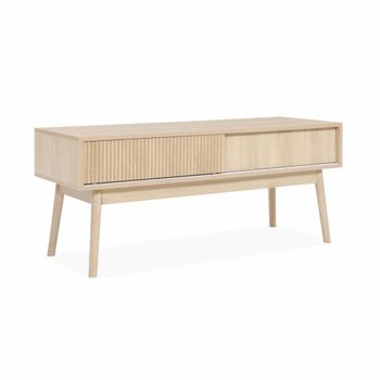 Mueble De Tv Escandinavo Efecto Madera, 115cm, Madera