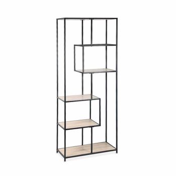 Estantería De Escalera Sejlflod Con 4 Cestas Pino / Metal 145 X 81 X 4 Cm  Natural / Negro [en.casa] con Ofertas en Carrefour