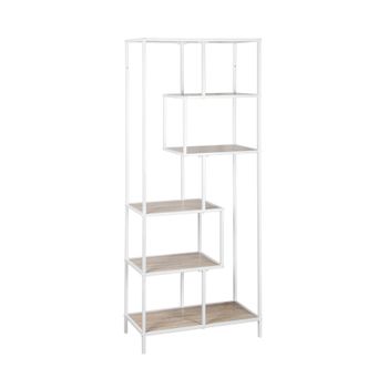 Estantería De Escalera De Madera Metal Homcom 60x30x184,5 Cm-marrón con  Ofertas en Carrefour