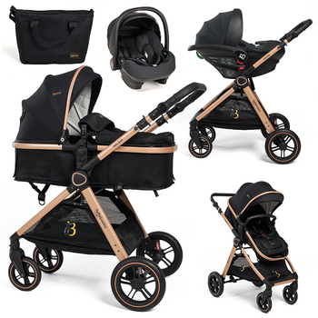 Bebelissimo - Carrito de Bebé - 2 en 1 - Silla de Paseo para Niños -  Carricoche convertible - 0-22kg - NYA : : Bebé