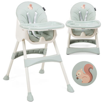 Trona Para Bebe , Convertible En Silla - 2 En 1 - Doble Bandeja, Trona Evolutiva - Tronas De Bebe - Trona Convertible - 6 Meses - 20 Kg- Squirrel,bebelissimo