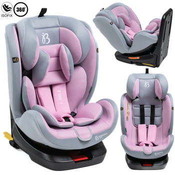 Silla De Coche - 40-150cm - Isofix - Giratoria 360° - 0-36kg - Eole - Bebelissimo-rose