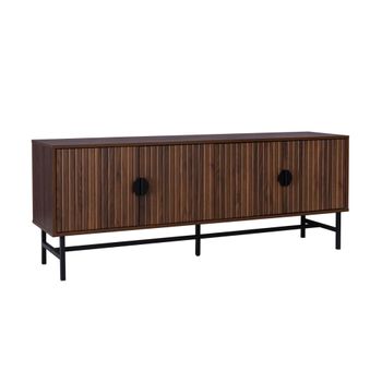 Mueble De Tv Con Efecto Madera, 160cm, Madera Oscura