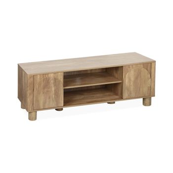 Mueble Tv Exótico 2 Puertas, 150cm, Natural