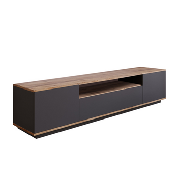 Mueble Tv Madera Y Gris 180cm Tyro