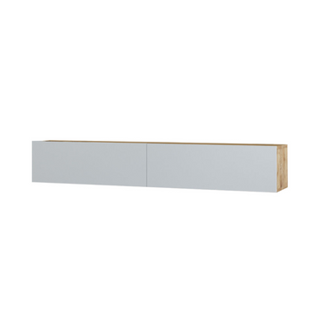 Mueble Tv Suspendido Blanco Y Madera 180cm Hyl