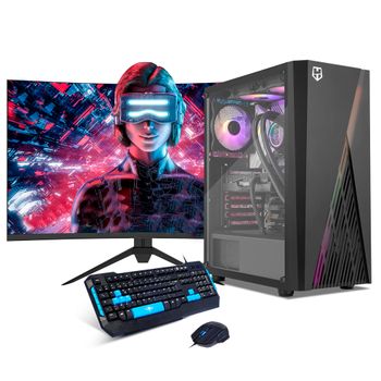 Pack Gaming Completo By Neo-pc - Amd Ryzen 7 5700g 3.8 Ghz -16gb Ram Ddr4- 480 Gb Ssd - Monitor 27" Fullhd + Teclado Y Ratón - Windows 11