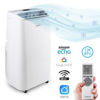 Nantai - Aire Acondicionado Móvil - Wifi - 3500w - 12000 Btu - Diseño Compacto - Gas R290 - Potente - Eco-responsable - Clase A - 3 Velocidades - 45 M2