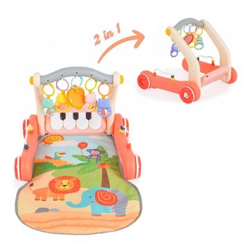 Andador 2 En 1 Y Tapete De Juego Piano He0637 Pink