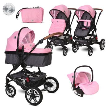 Kinderkraft Carrito Bebé 3 en 1 JULI, Silla de Paseo, Silla Coche