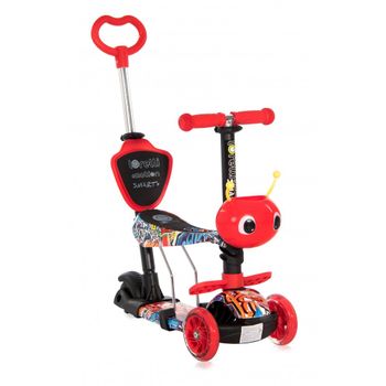 Patinete Infantil Con Asiento Y Respaldo Smart Plus  Grafitti De Lorelli