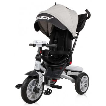 Triciclo Evolutivo Con Ruedas De Goma Speedy Air Grey & Black