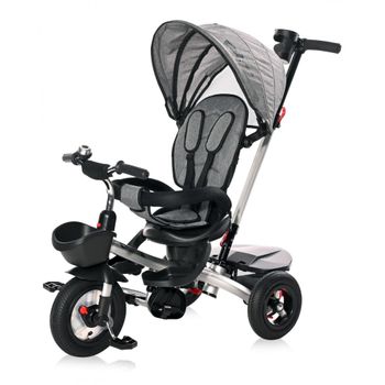 Triciclo Evolutivo Con Ruedas De Goma Zippy Gris  De Lorelli