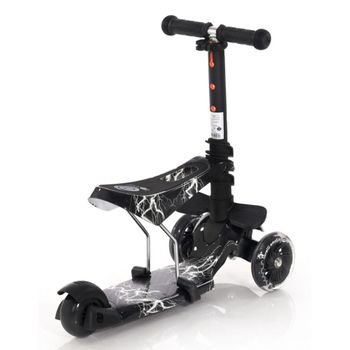 Patinete Infantil Con Asiento Smart  Black Flash De Lorelli