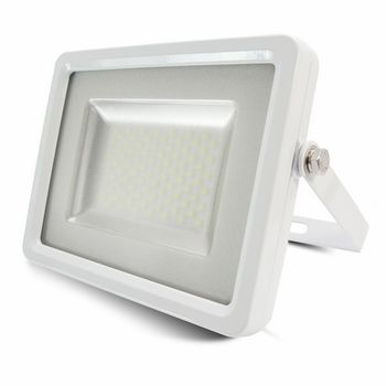 Foco Led De 50w - 4500k Luz Blanca Natural Multi-led Smd Formato Slim Color Blanco Apto Para Exteriores