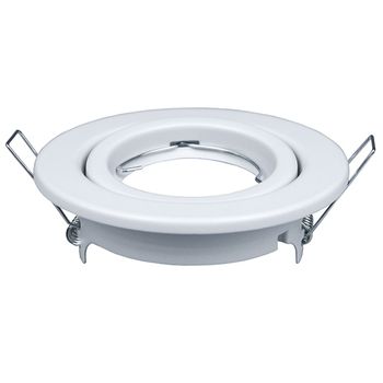 Aro Orientable Hierro Redondo Encastrable Blanco